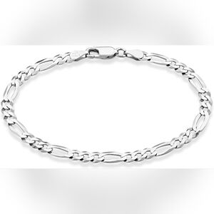 Italian Sterling Silver Chain Bracelet 8 Inches
